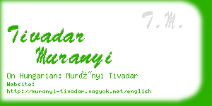 tivadar muranyi business card